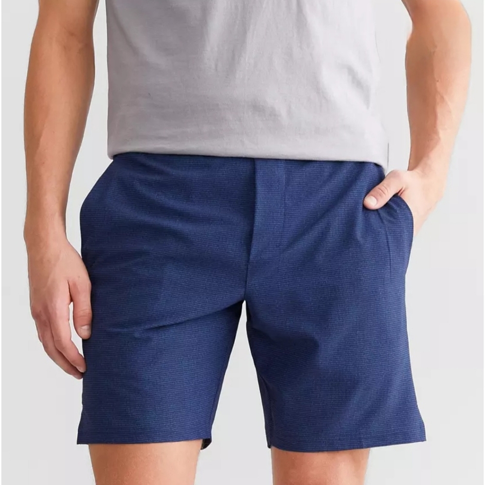Veece Men's Striped Stretch Short, Cobalt - Size Small